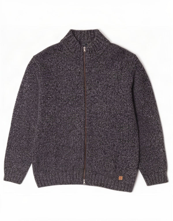 Conte of Florence Męski sweter rozpinany na zamek XL, granatowy, nakrapiany