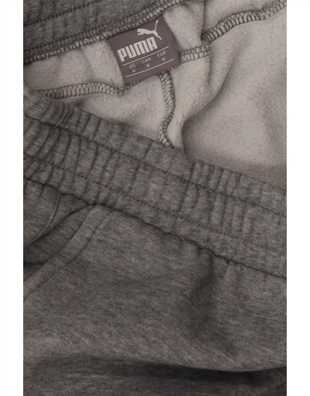 Puma Mens Graphic Tracksuit Trousers Joggers Medium Grey Flecked Cotton