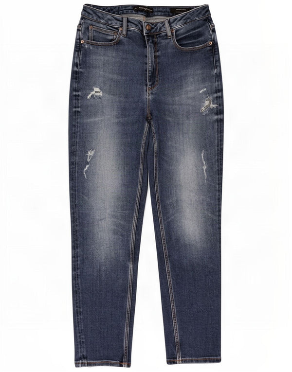 Guess Womens Mom Jean Distressed High Rise Tapered Jeans W28 L28 Blue