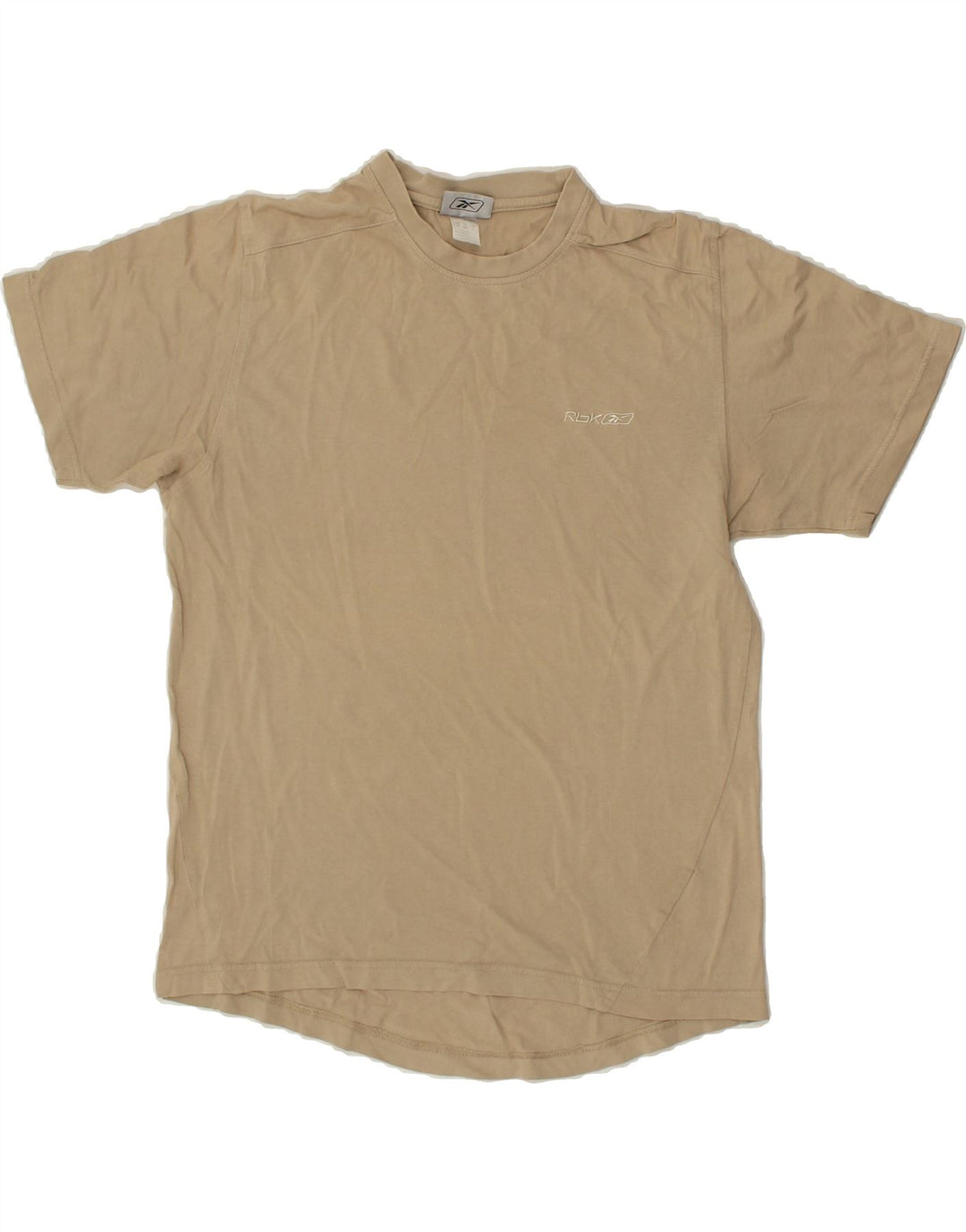 REEBOK Mens T-Shirt Top Small Beige Cotton | Vintage Reebok | Thrift | Second-Hand Reebok | Used Clothing | Messina Hembry 