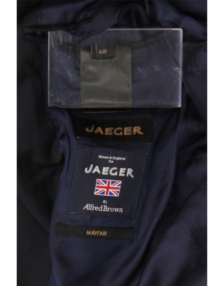 JAEGER Herre Alfred Brown 2 Button Blazer Jacket UK 44 2XL Navy Blue
