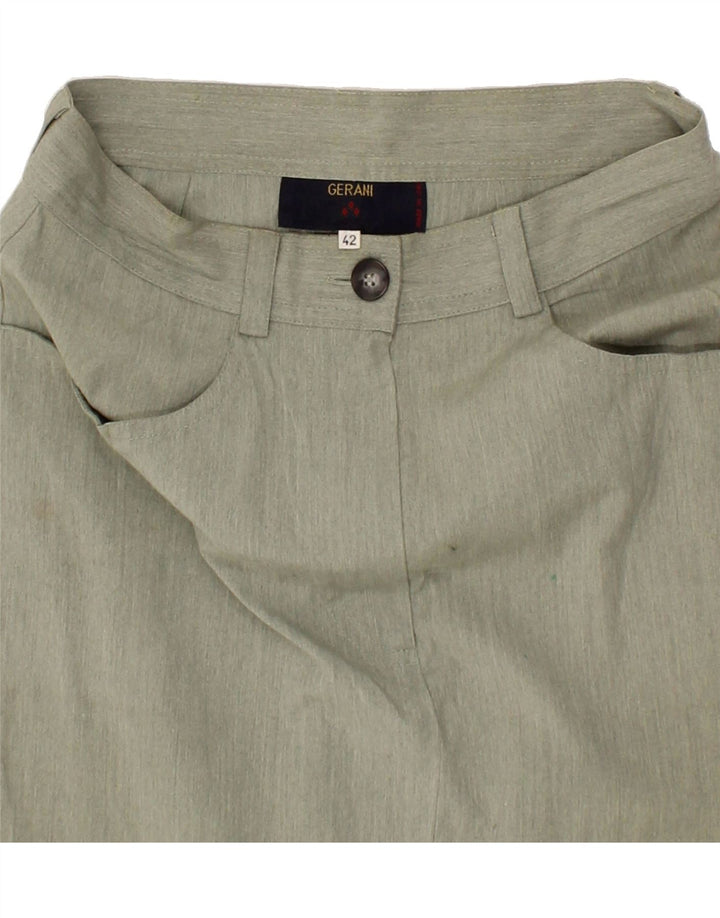 GERANI Womens Midi Skirt IT 42 Medium W26 Grey Cotton Vintage Gerani and Second-Hand Gerani from Messina Hembry 