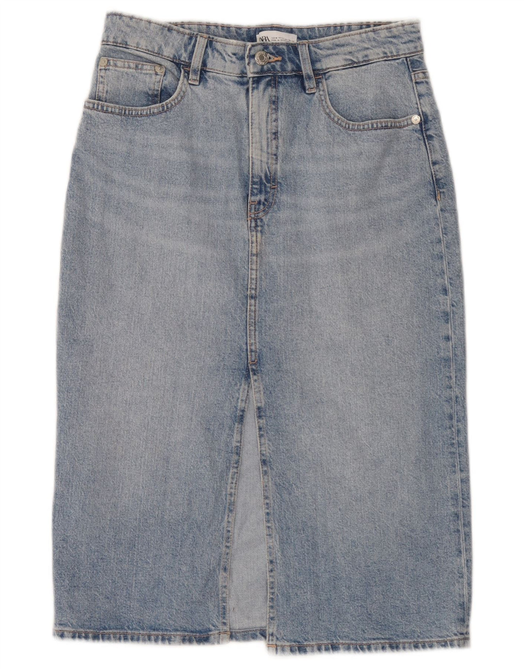 Fusta de blugi pentru femei Zara Medium W28 Albastru