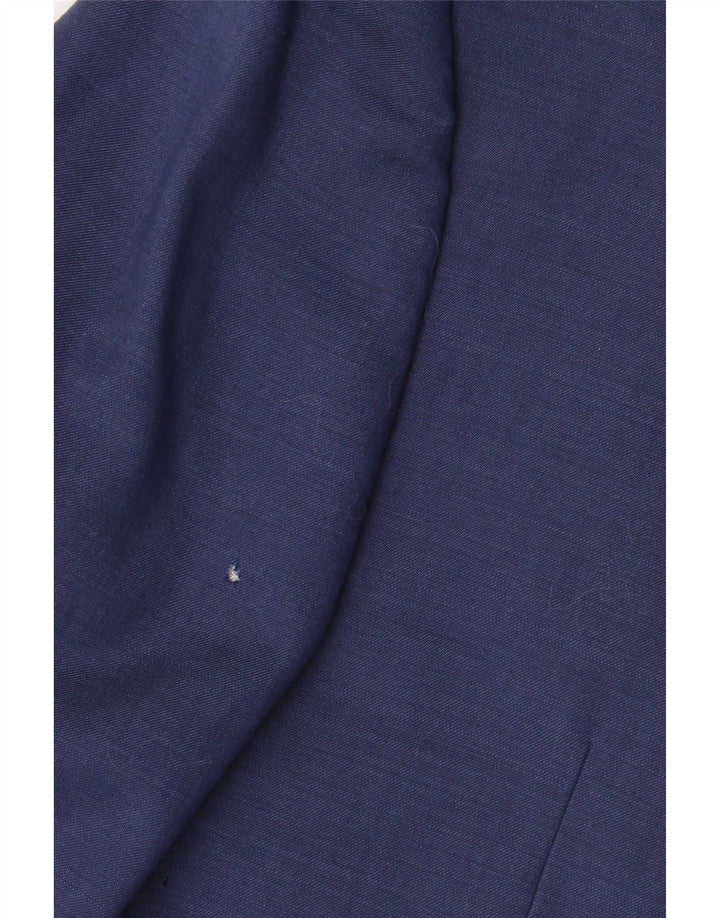 Calvin Klein Herren kurze 2-Knopf-Blazer-Jacke UK 38 Mittelmarineblaue Wolle