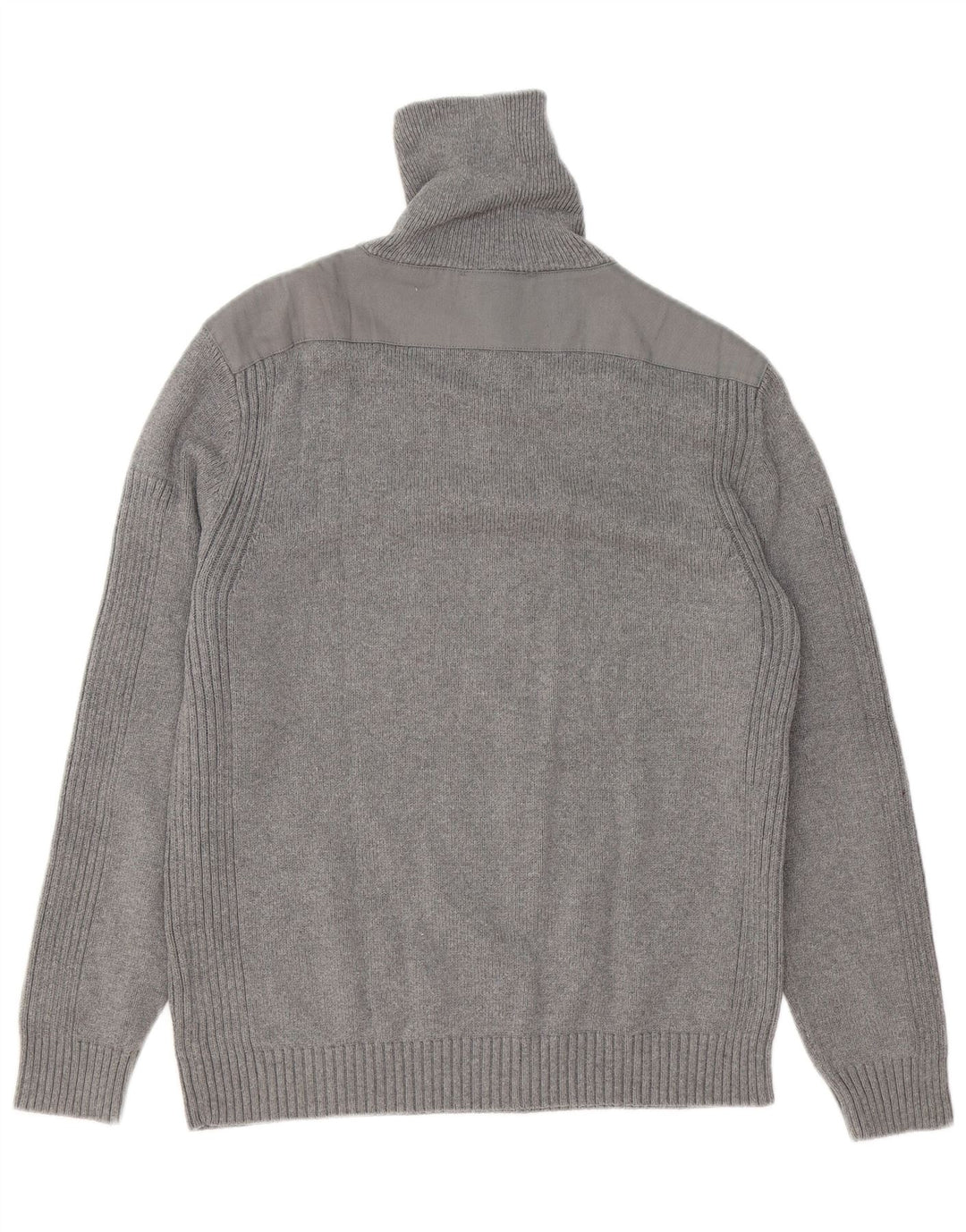 CALVIN KLEIN JEANS Suéter masculino com zíper e gola 2XL algodão cinza