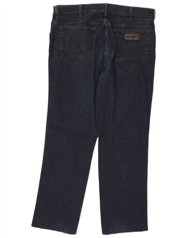 Wrangler Mens Straight Jeans W38 L31 Navy Blue