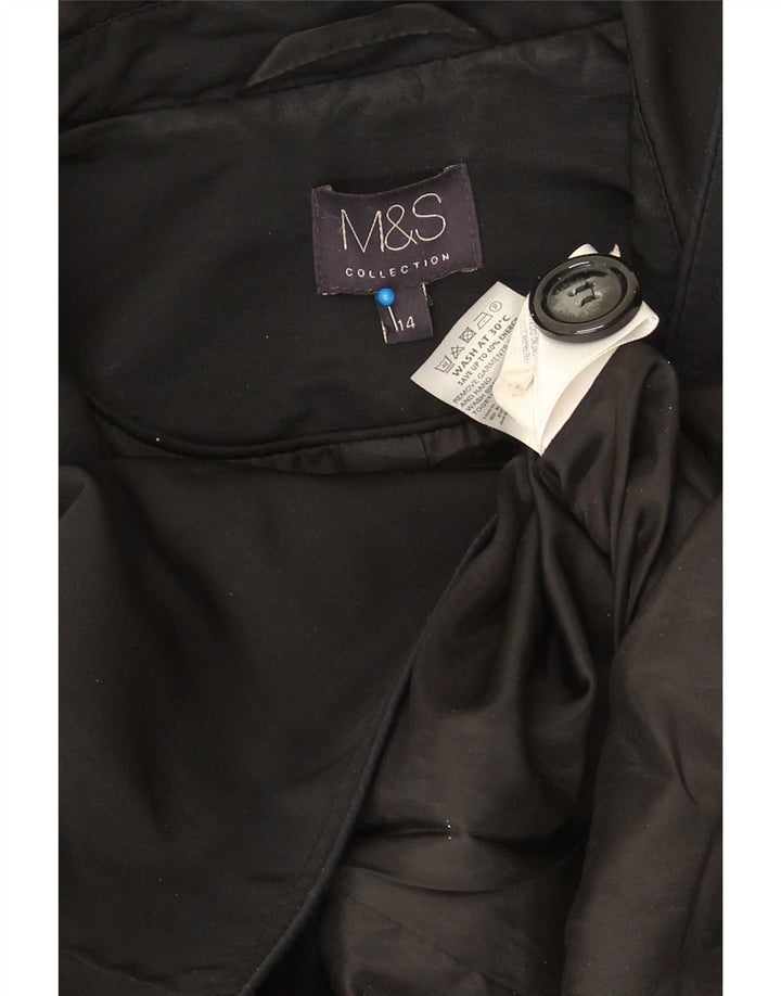 Marks & Spencer Gabardina para mujer UK 44 Grande Poliéster negro