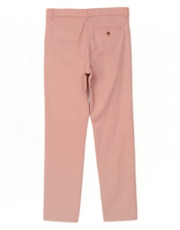 Marks & Spencer Γυναικείο παντελόνι Chino UK 10 Small W32 L29 Pink Pinstripe