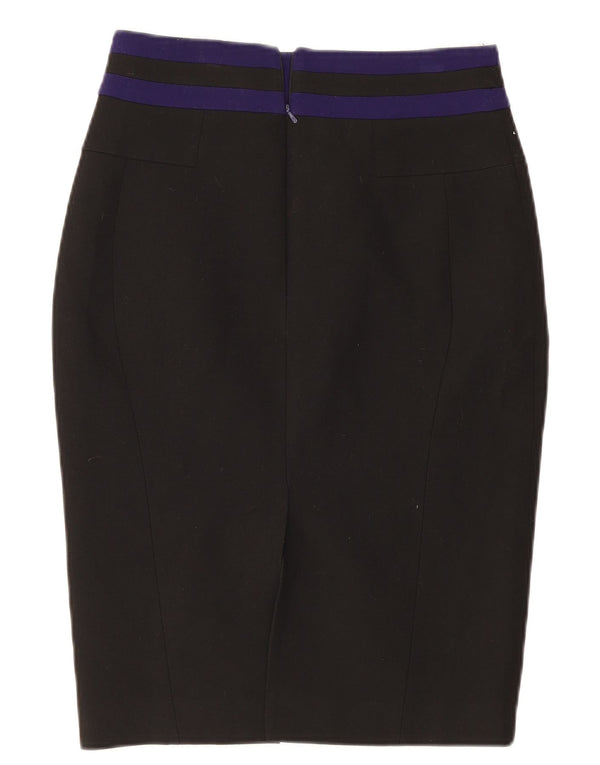 Karen Millen Womens Pencil Skirt UK 12 Medium W28 Black Colourblock