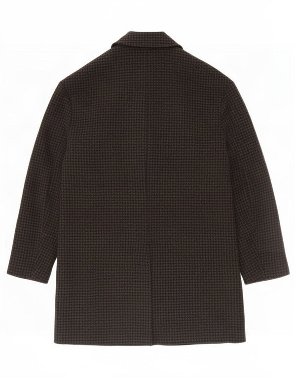 Zara Manteau surdimensionné pour femme UK 6 XS Noir Pied-de-poule Polyester