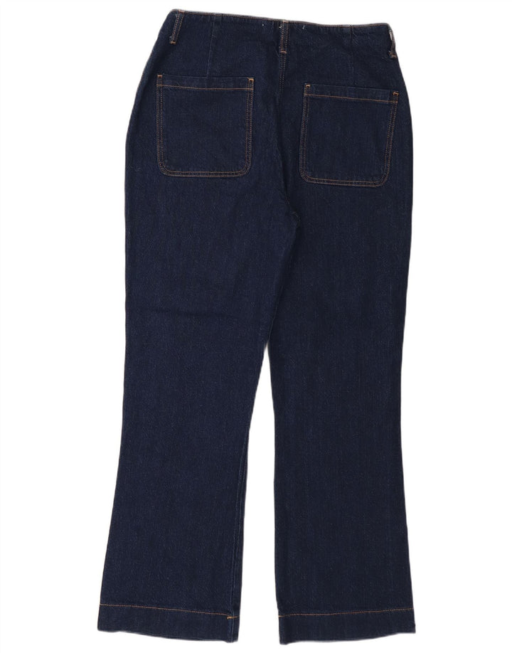 Zara Dame Bootcut Jeans EU 42 Large W32 L27 Marineblå Bomuld