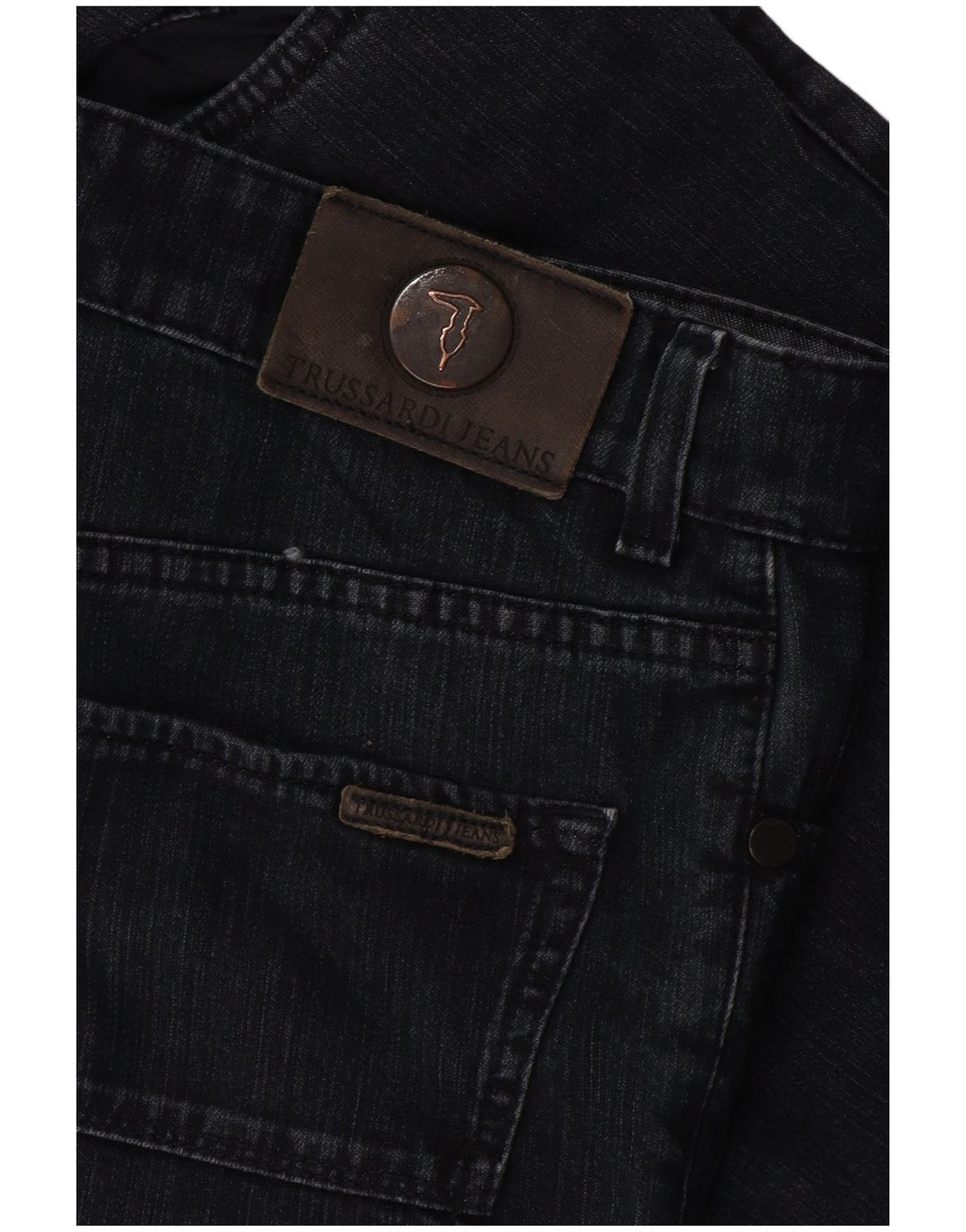 Trussardi Mens Straight Jeans W34 L30 Navy Blue