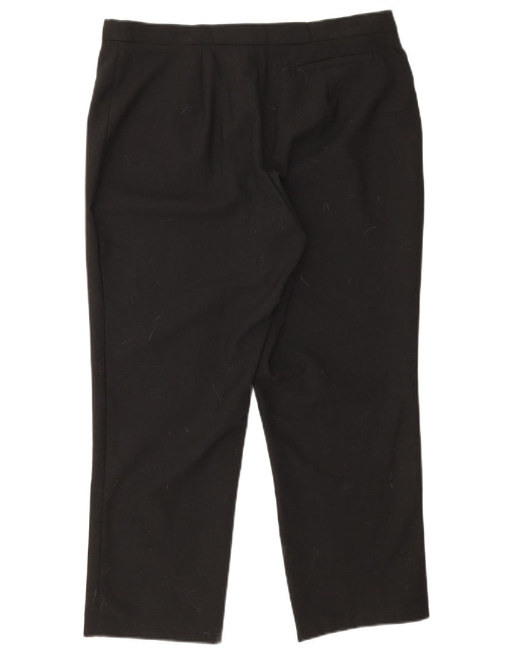 Marella Womens Straight Cropped Trousers W32 L23 Black