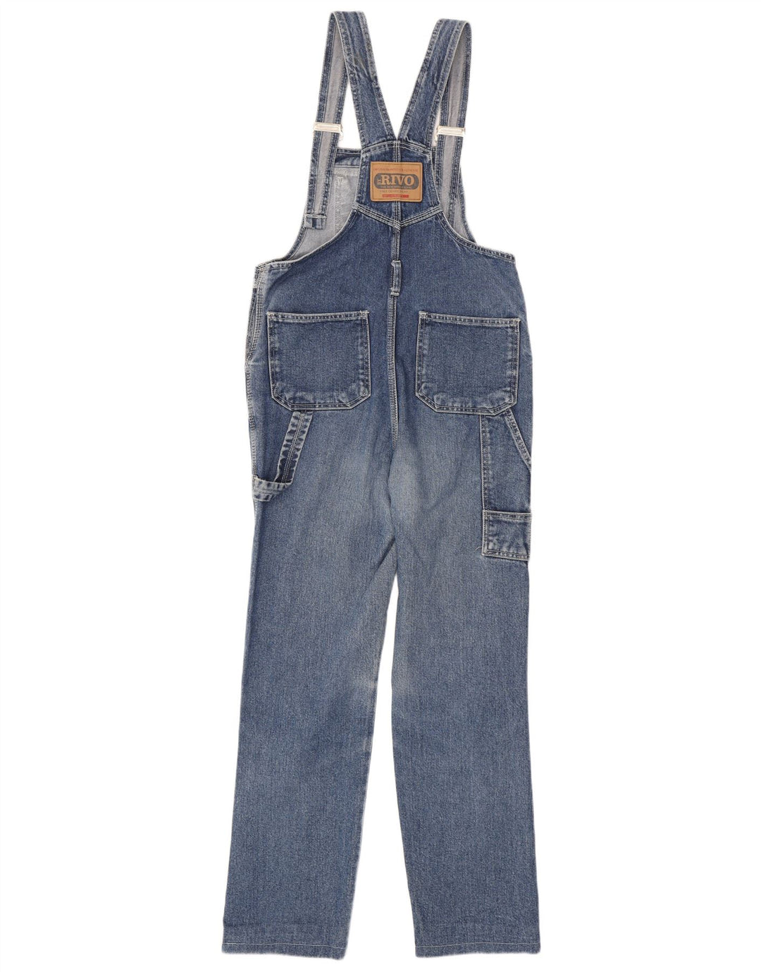 Vintage Womens Dungarees Jeans W31 L29 Blue Cotton