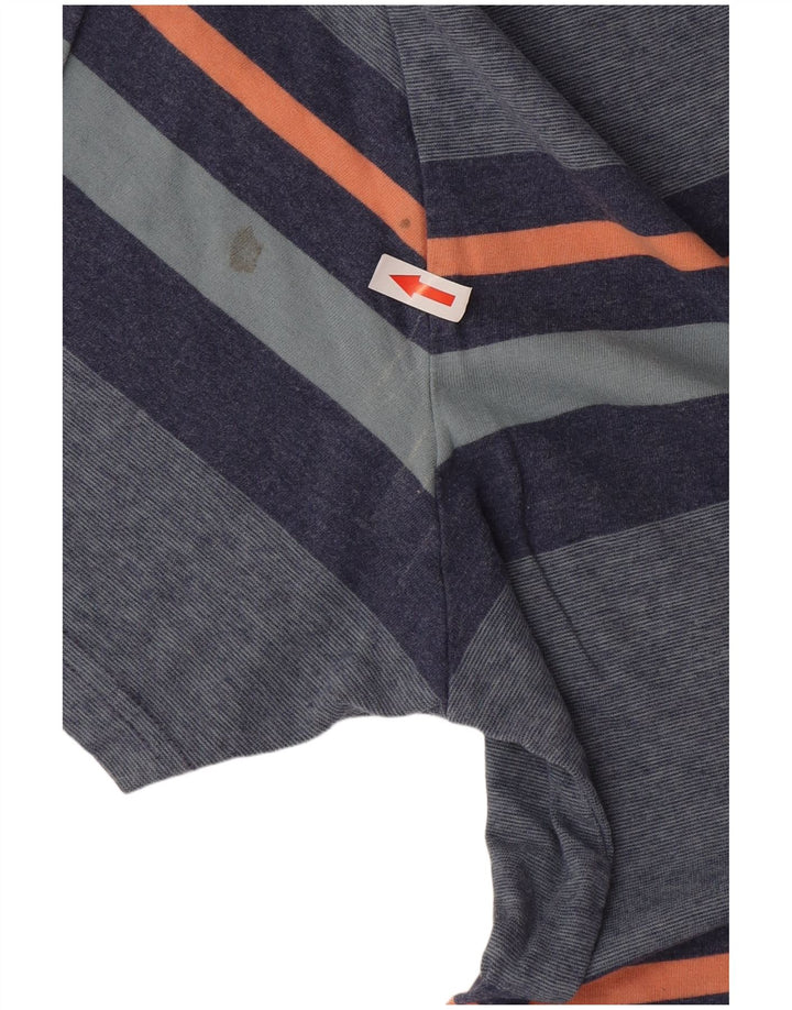 Fat Face Mens T-Shirt Top Large Blue Striped Cotton