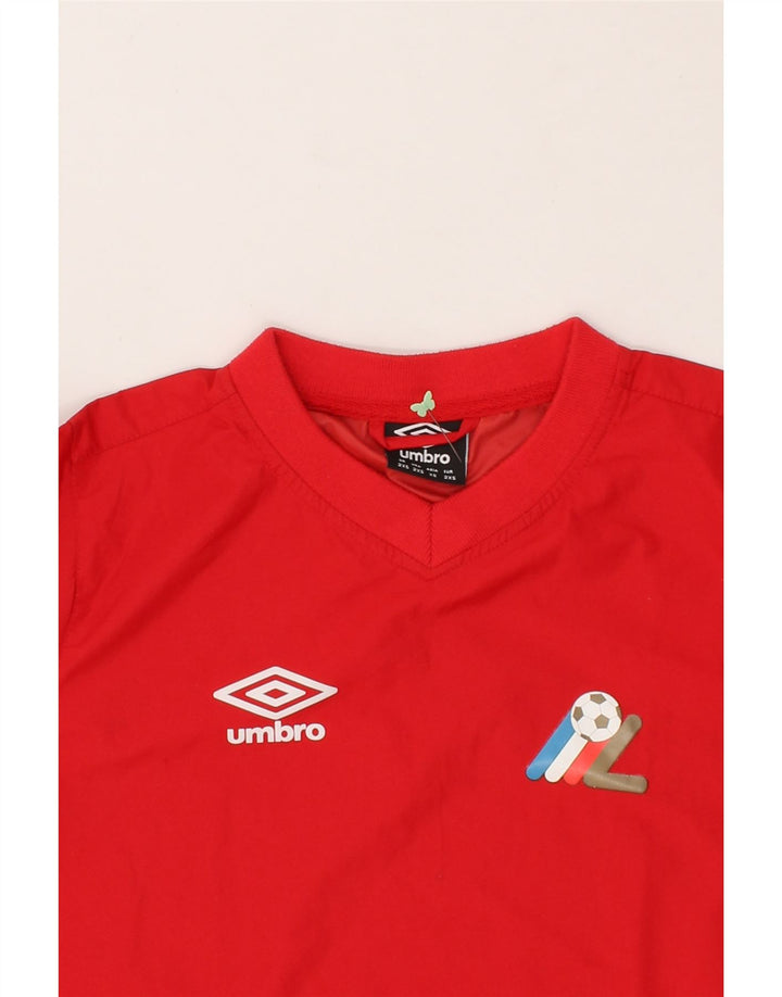 UMBRO Mens Pullover Tracksuit Top 2XS Red Polyester Vintage Umbro and Second-Hand Umbro from Messina Hembry 