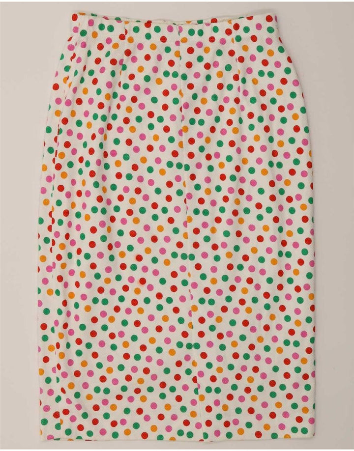 Liola Dame 4-knaps 2-delt nederdelsæt IT 46 Large W28 White Polka Dot