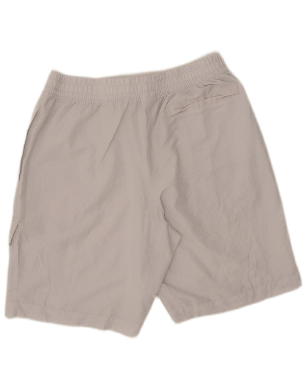 Reebok Mens Cargo Sport Shorts Large White Polyester