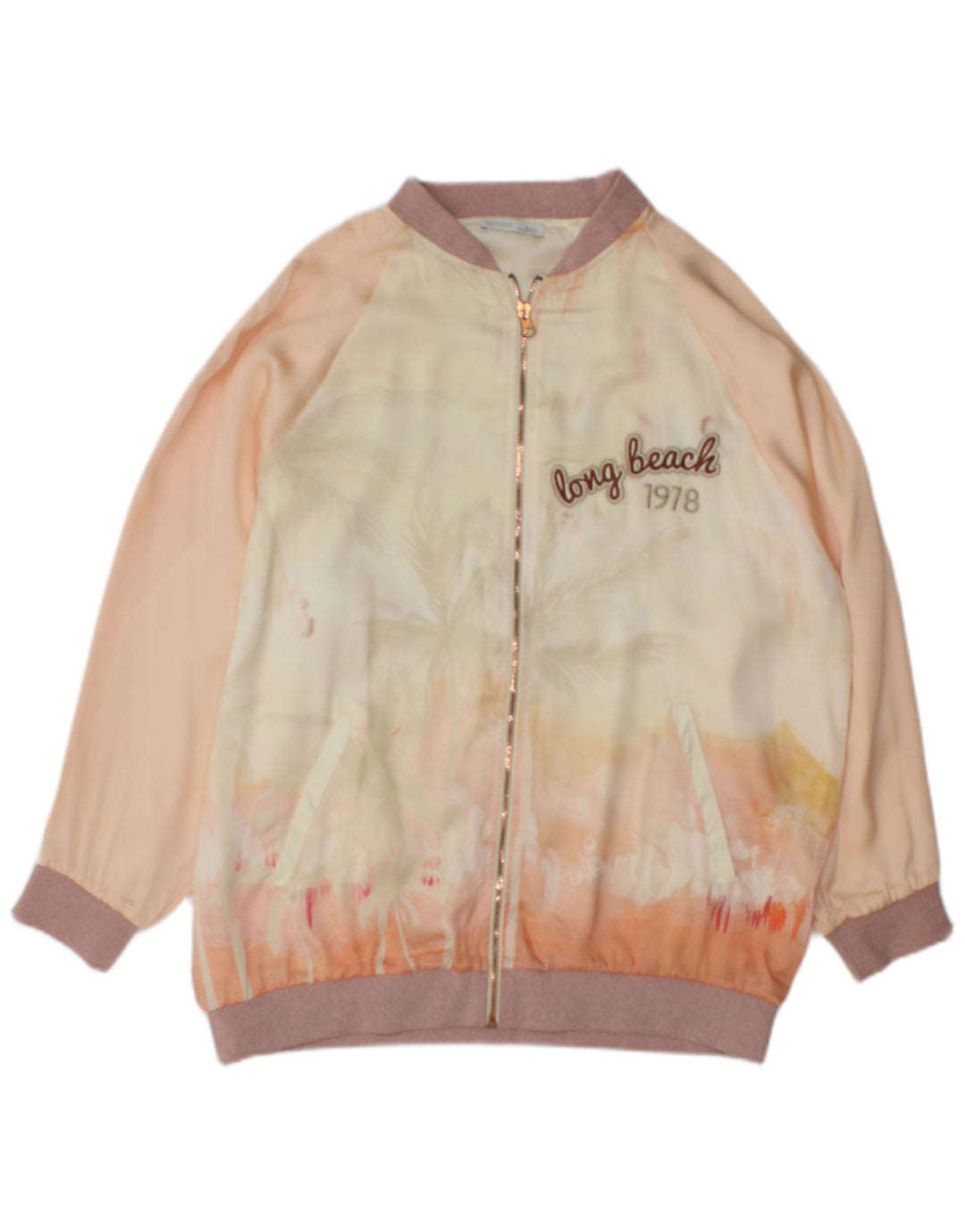 Giubbotto bomber grafico da donna Zara UK 10 piccolo multicolore Tie Dye