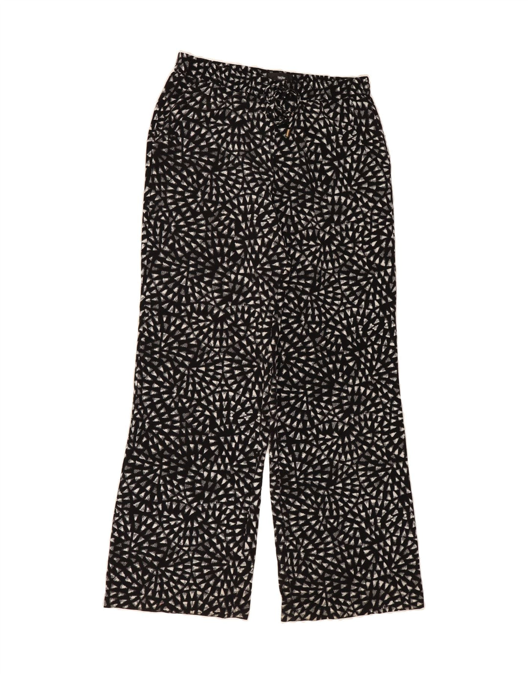 MOSSIMO Womens Casual Trousers UK 14 Medium W30 L31 Black Geometric Vintage Mossimo and Second-Hand Mossimo from Messina Hembry 