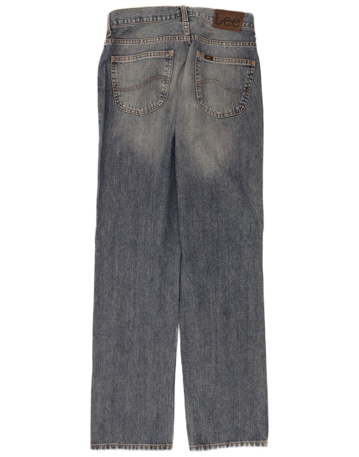 Lee Damen Seattle Straight Jeans W33 L34 Blaue Baumwolle