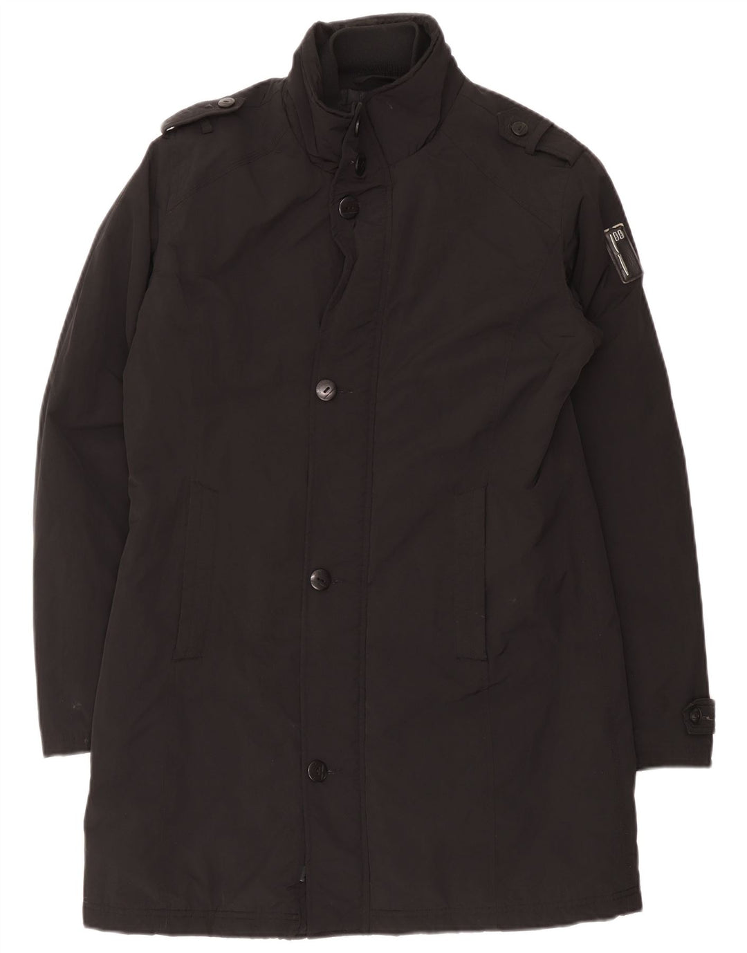 Cappotto imbottito militare da donna Bomboogie UK 14 grande poliestere nero