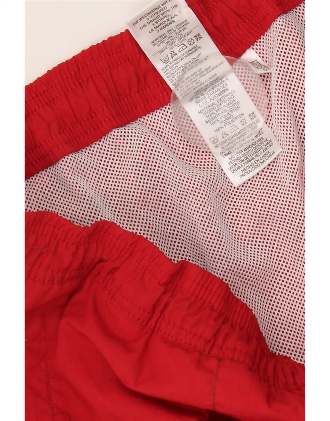 Adidas Mens Swimming Shorts Large Red Polyamide