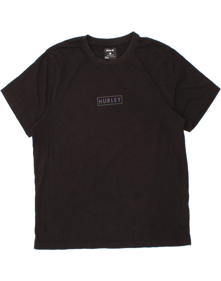 HURLEY Mens T-Shirt Top XL Black Cotton Vintage Hurley and Second-Hand Hurley from Messina Hembry 