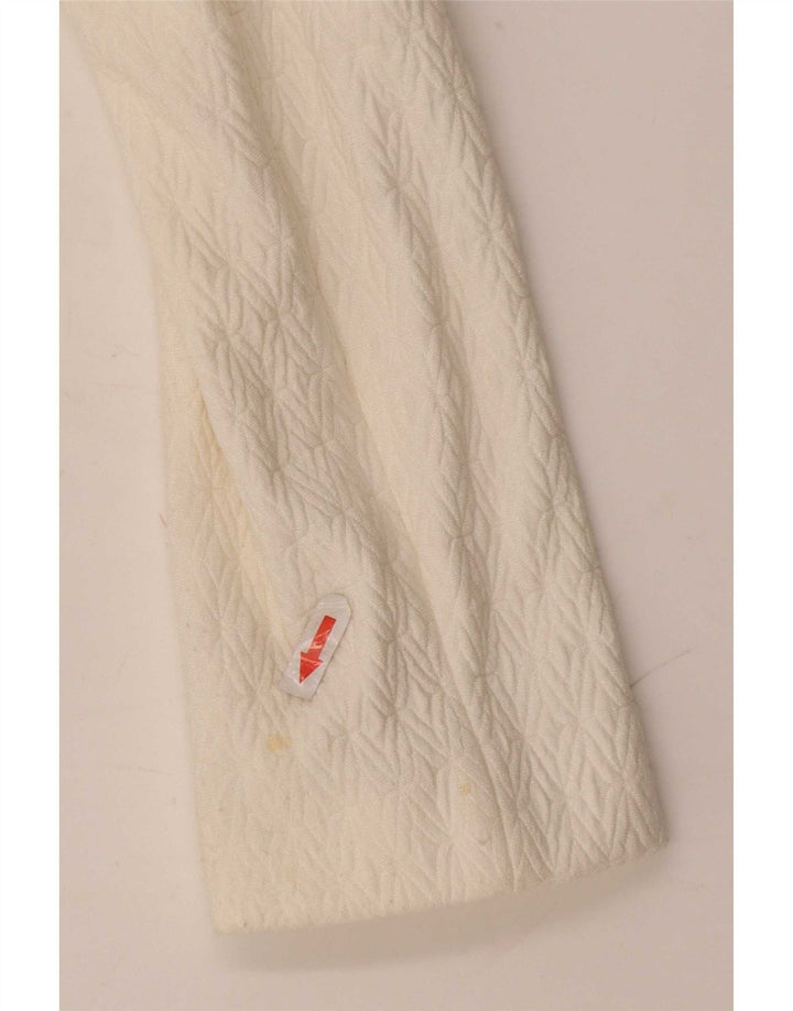 Jaqueta blazer feminina Joop com 2 botões EU 38 médio off white viscose geométrica