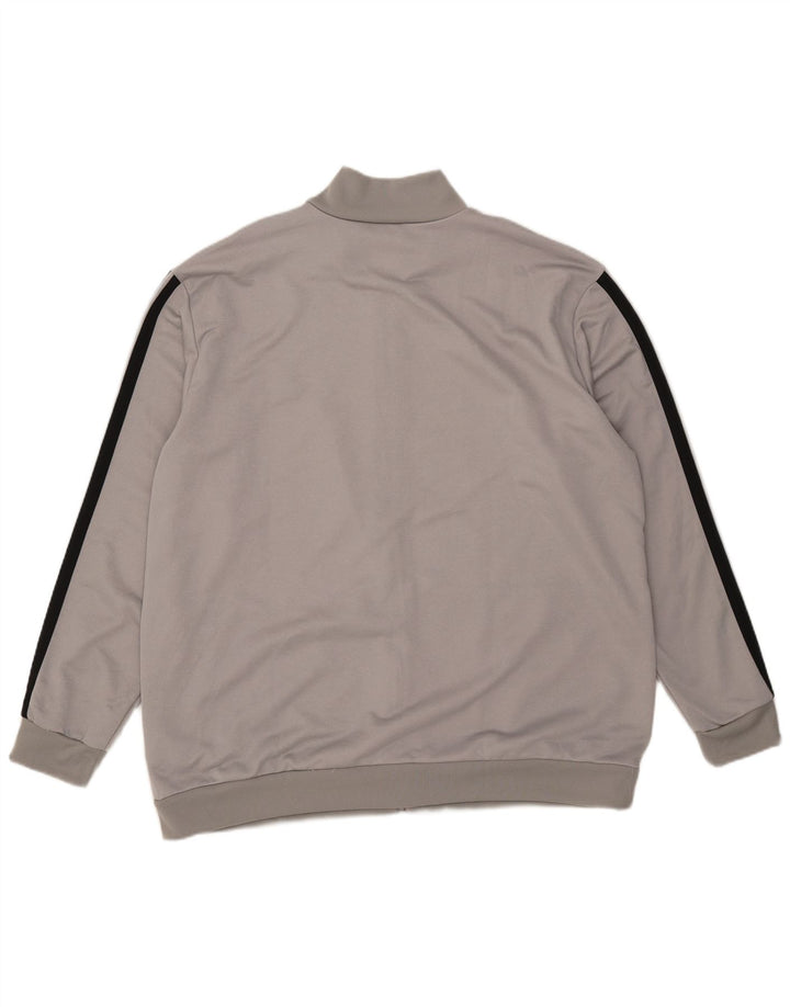 Adidas Mens Tracksuit Top Jacket 2XL Grey Polyester