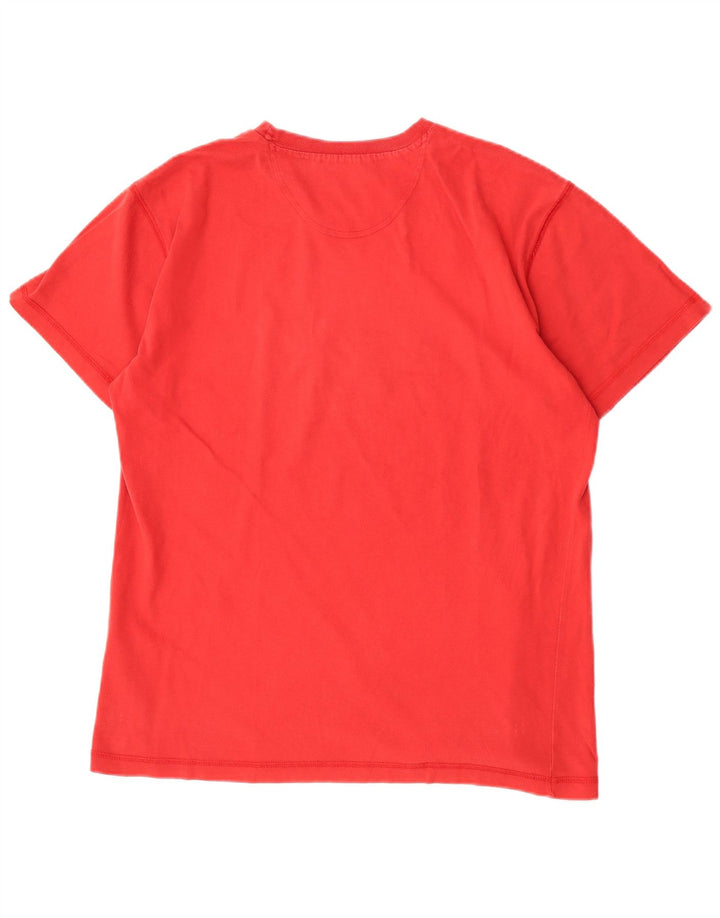 Champion Mens Graphic T-Shirt Top Large Red Cotton