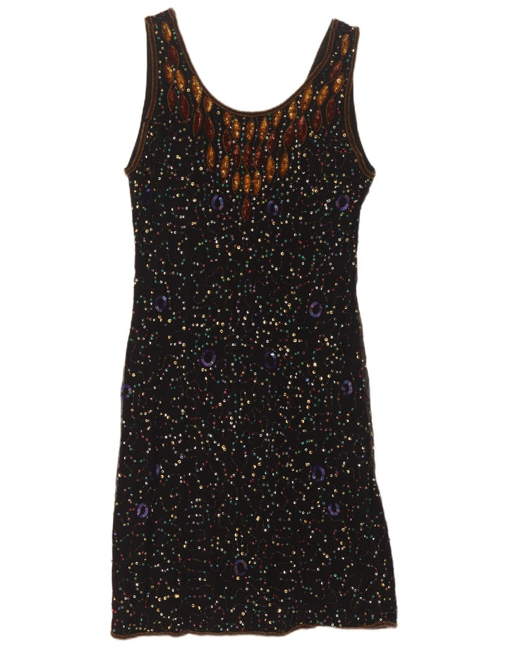 Egoiste Womens Sleeveless Sheath Dress IT 44 Medium Black Viscose