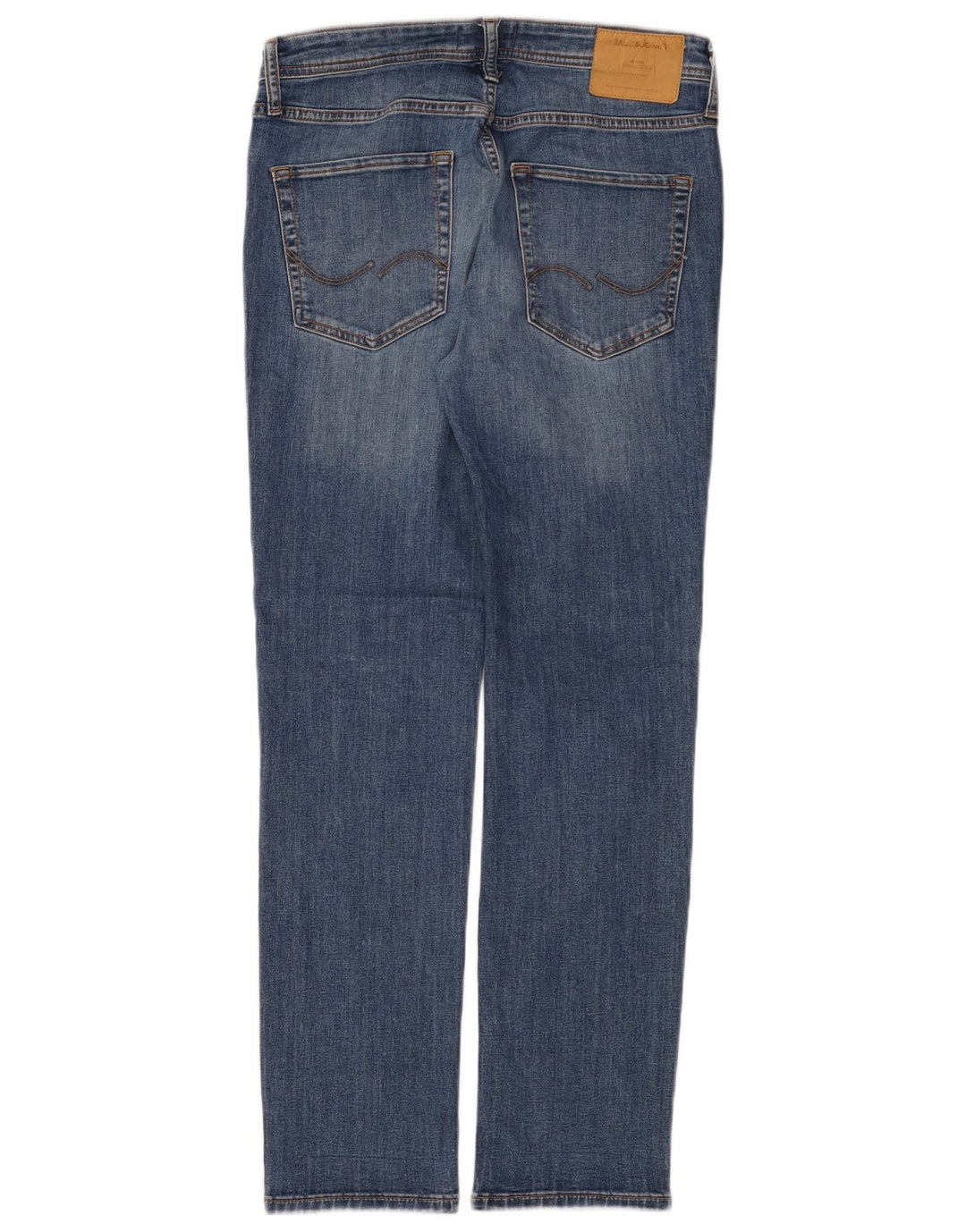 Jack & Jones Mens Straight Jeans W30 L32 Blue Cotton