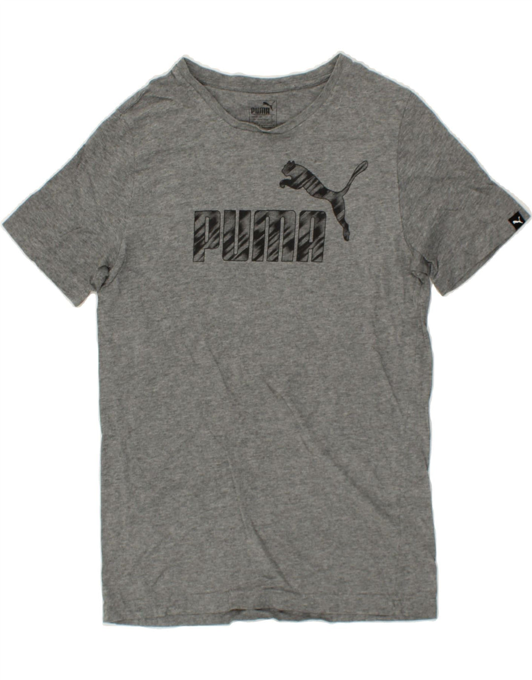 PUMA Mens Graphic T-Shirt Top Small Grey Cotton Vintage Puma and Second-Hand Puma from Messina Hembry 
