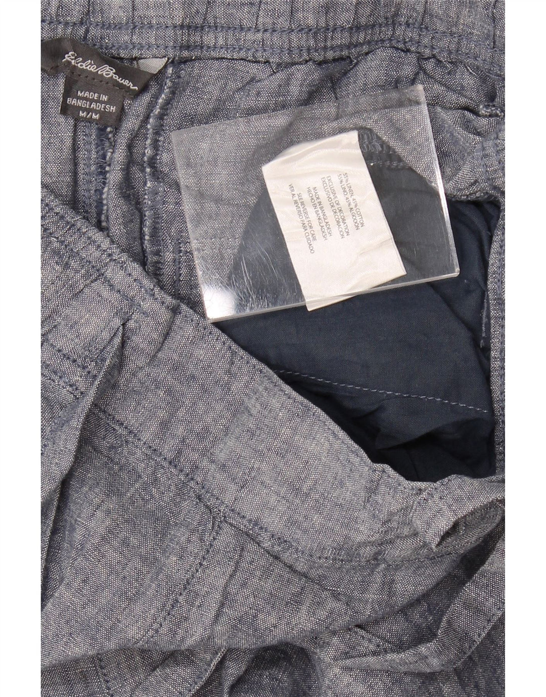 EDDIE BAUER Womens Chino Shorts Medium W30  Blue Linen
