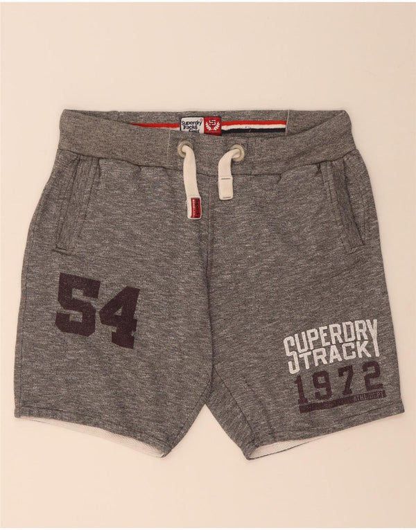 Superdry Mens Graphic Sport Shorts Medium  Grey Cotton