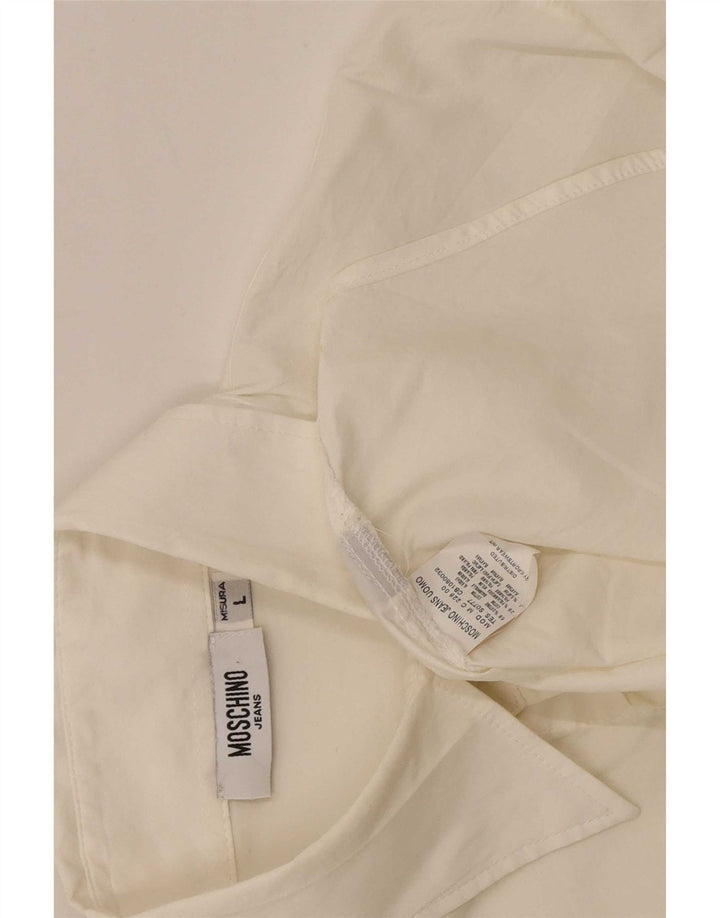 Moschino Mens Shirt Large White Cotton