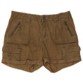 Topshop Womens Cargo Shorts UK 8 Small W30 Khaki Lyocell