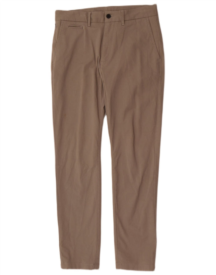 Marks & Spencer Mens Slim Chino Trousers W32 L31 Grey Cotton
