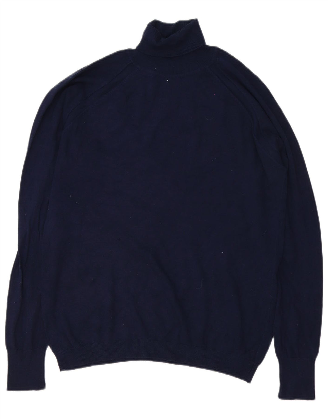 Zara Pull Col Roulé Homme Large Bleu Marine Viscose