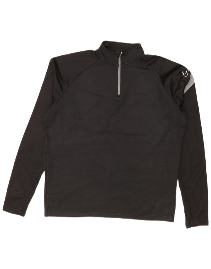 Nike Mens Dri Fit Graphic Sweatshirt Jumper Medium Black Colourblock