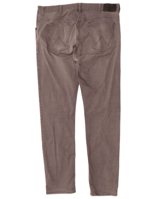 Wrangler Herre Larston Slim Casual Bukser W36 L34 Grå Bomuld