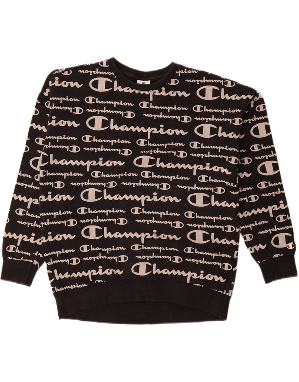 Champion Girls Graphic Φούτερ Jumper 15-16 ετών 2XL Μαύρο