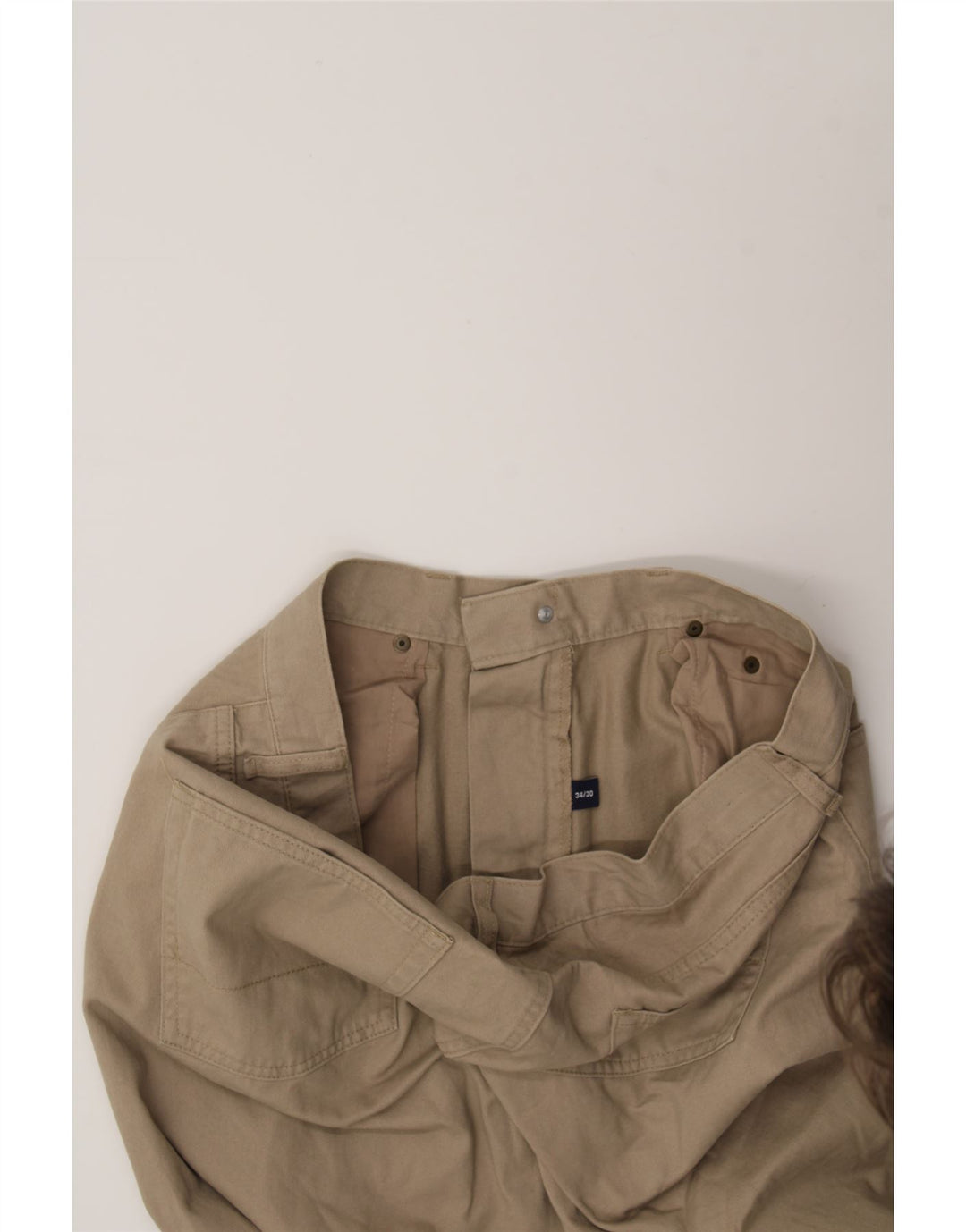 CHAPS Mens Straight Casual Trousers W34 L30 Beige Cotton Vintage Chaps and Second-Hand Chaps from Messina Hembry 