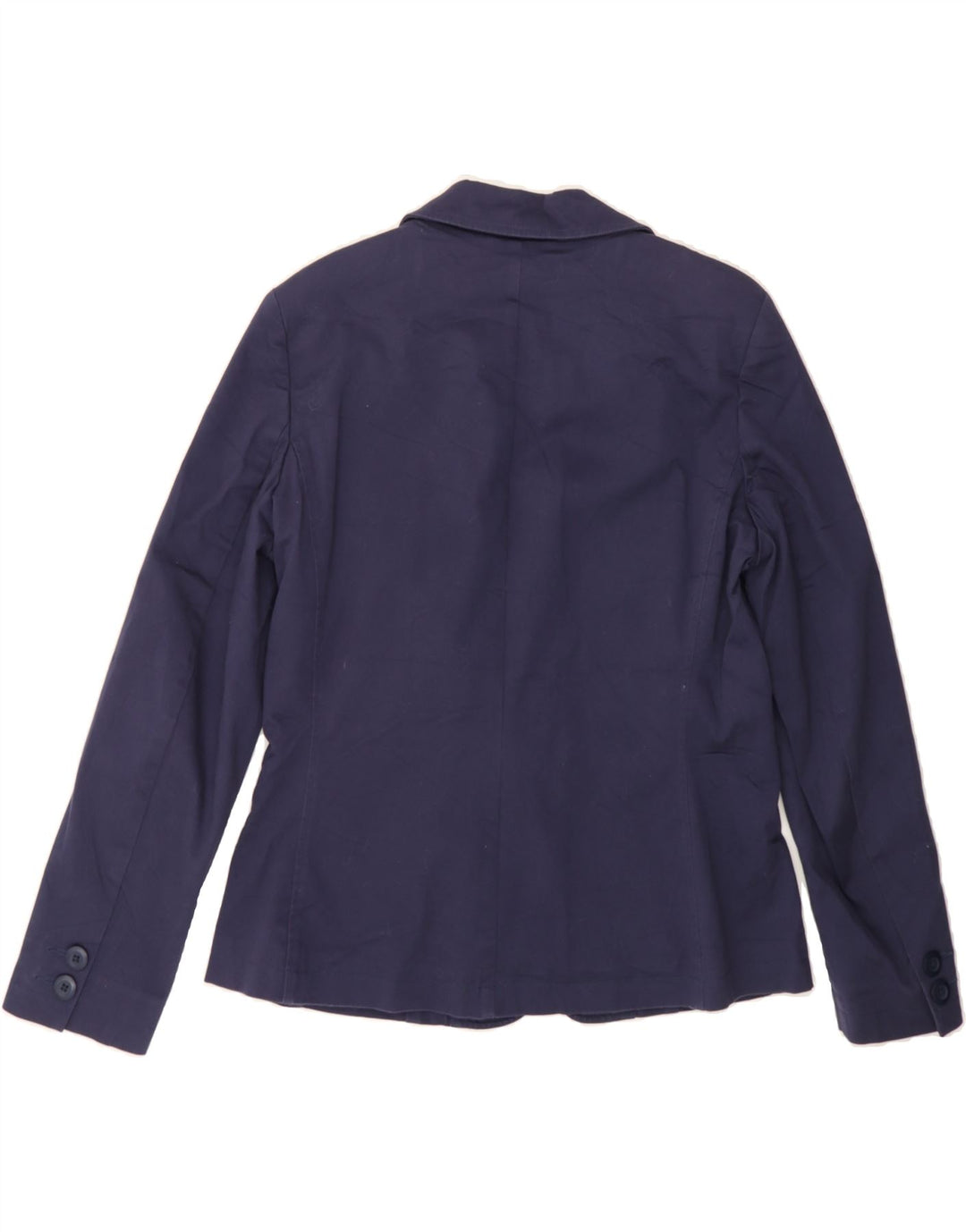 L.L.BEAN Womens 3 Button Blazer Jacket US 12 Large Navy Blue Cotton Vintage L.L.Bean and Second-Hand L.L.Bean from Messina Hembry 