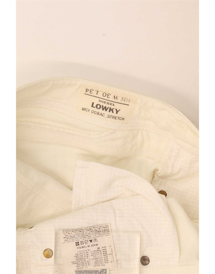 Diesel Womens Lowky Slim Jeans W30 L34 Off White Cotton