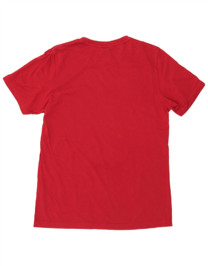 ADIDAS grafisk t-shirt til mænd, medium rød bomuld