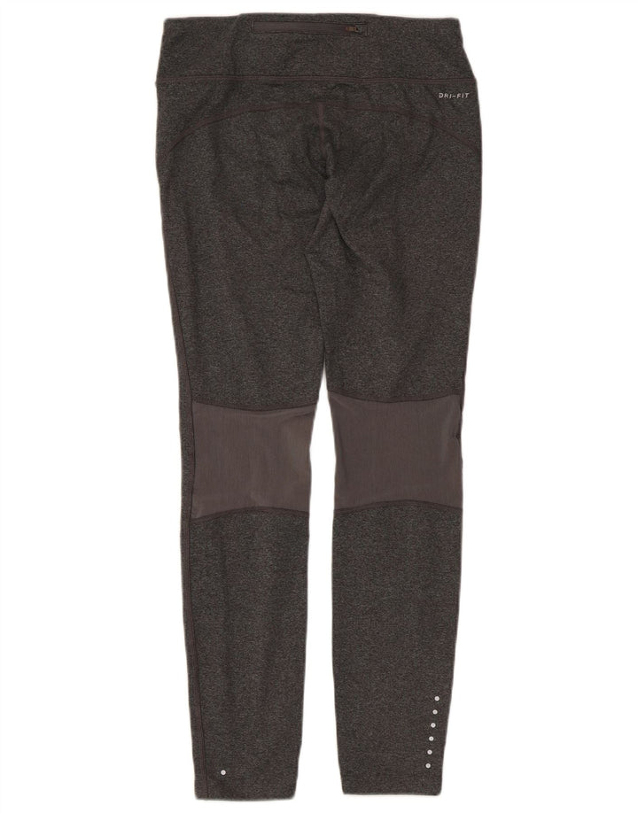 NIKE Womens Dri Fit Leggings UK 10 Small  Grey Flecked