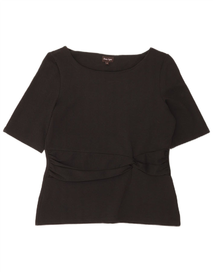 Phase Eight Womens Blouse Top UK 14 Medium Black Polyester