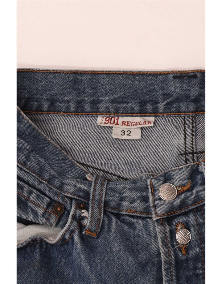 Replay Womens 901 Slim Jeans W32 L32 Blue Cotton